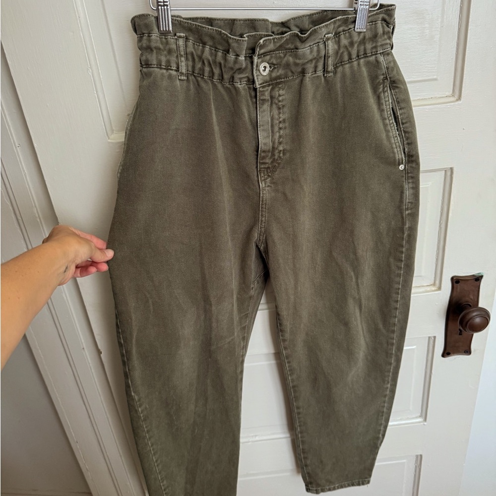 Olive Green High-Waisted Zara Pants